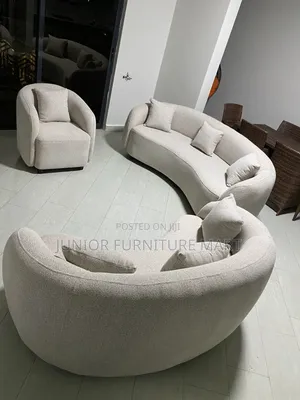 Modern 6-Seater Bean Sofa Set - Soft Grey