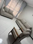Modern Grey Fabric Sofa Set - 1