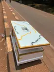 Brand New Luxury White & Gold Center Table - 1