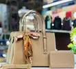 Genuine Leather Office Handbag - Black - 2
