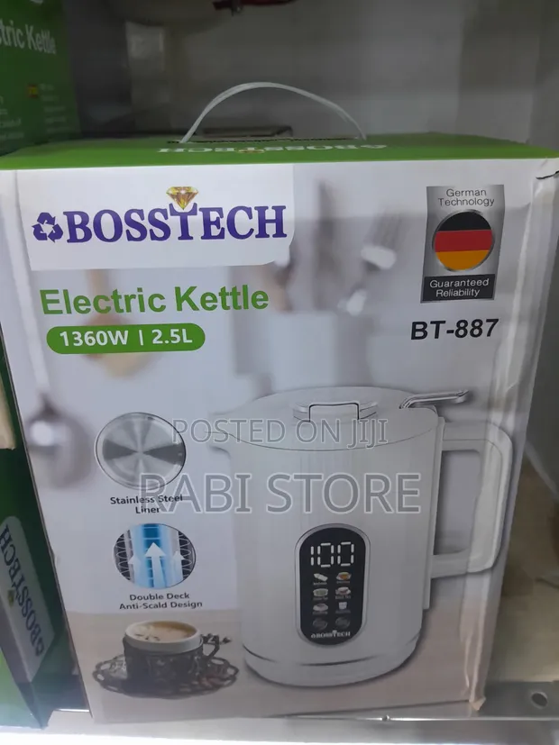 Bosstech 2.5L Automatic Cordless Electric Smart Kettle - 1