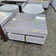 Square Swivel Center Table - White Glossy Finish - 2