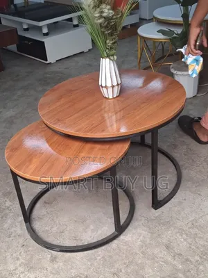 Nesting Centre Table Set - Brown Laminate