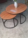 Nesting Centre Table Set - Brown Laminate - 2