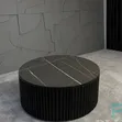 Round Swivel Coffee Table - Black Matte - 1