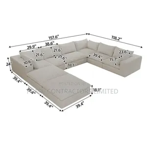 7-Seater U-Shaped Sofas in Any Colour