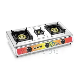 Saachi 3-Burner Stainless Steel Gas Cooker