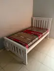 Single Bed Frame - Musambya Wood, White - 1