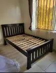 Single Bed Frame - Musambya Wood, White - 2