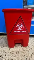 Red 30 Liter Medical Waste Bin - 3