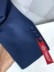 Navy Blue Turkish Suit with Sky Blue Waistcoat - 4