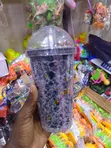 1pc 2-Layer Ice Cream & Juice Bottle Cups With Straw - 3