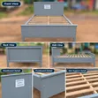 Grey Bed Frame - Queen Size - 1