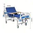 2-Crank Manual Hospital Bed with Overbed Table - 2