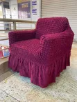Gini Elastic Chair Cover - One Seater Maroon - 1