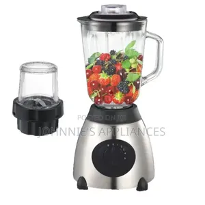 (2in1) Hoffman Stainless Steel Blender with Glass Jar and Grinder