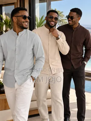 Collarless Long Sleeved Shirts