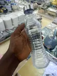 Reusable Glass Water Bottle with Metallic Screw-on Cap (500ml) - 2