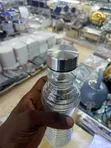 Reusable Glass Water Bottle with Metallic Screw-on Cap (500ml) - 3