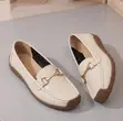 Ladies Casual Horsebit Loafers - Beige - 2