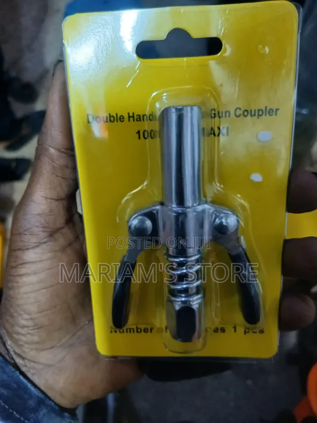 Double-Handle Quick-Release Grease Gun Coupler - 1