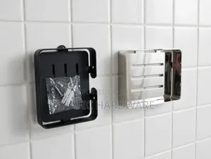 Soap Dish - Silver/Black, Good Quality