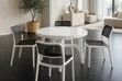 White Round Plastic Table and 4 Black/White Chairs Set - 2