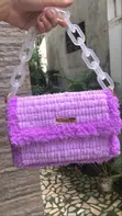 Crochet Handbag - Mixed Colors - 2