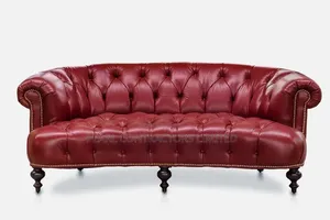 Alexandria 2 Seater Chesterfield Leather Sofa - Brand New