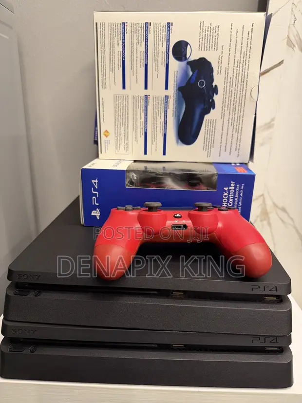 PS4 Slim Chipped with Games and 2 Controllers - 1