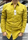Men's Long Sleeve Denim Shirts - 5