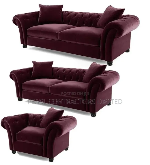 Brand New 5-Seater Chesterfield Sofas - 1