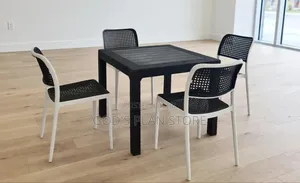 High Demand Dining Plastic Table and Chairs