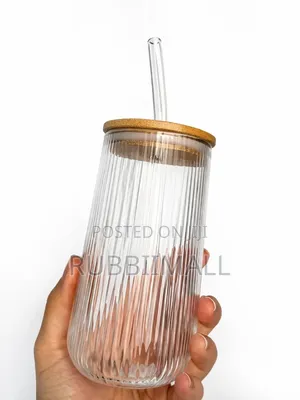 Ribbed Glass Tumbler 400ml