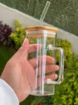 Transparent Square Glass Mug - 1