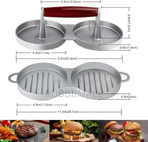 Double-Pole Non-Stick Aluminum Hamburger Patty Press