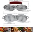 Double-Pole Non-Stick Aluminum Hamburger Patty Press - 1