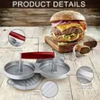 Double-Pole Non-Stick Aluminum Hamburger Patty Press - 2