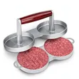 Double-Pole Non-Stick Aluminum Hamburger Patty Press - 4